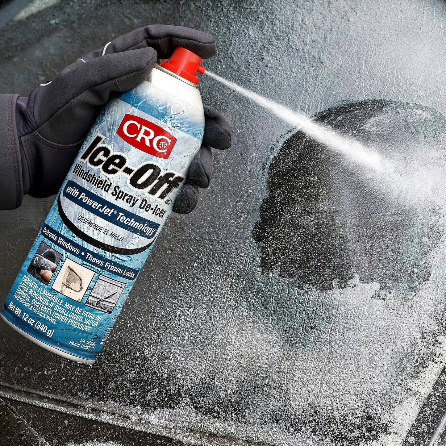 CRC Ice-Off Windshield Spray De-Icer, 12 Wt Oz, Pack of 1