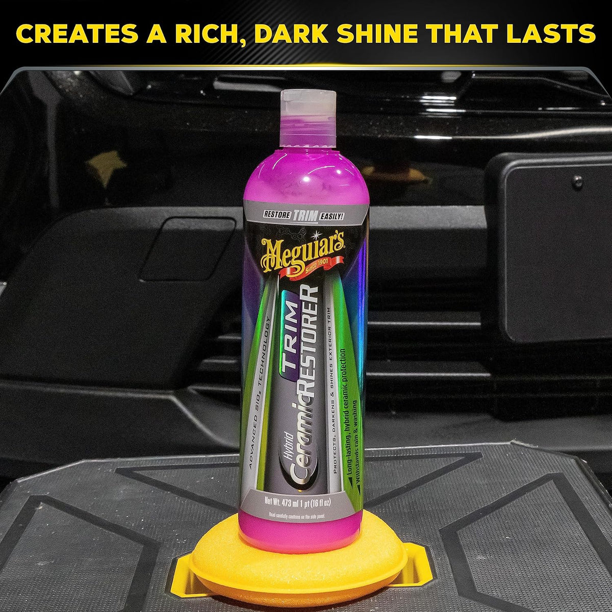 Meguiar's Hybrid Ceramic Trim Restorer, Car Trim Restorer For Diy Drivers And Detailers, Restores & Protects Faded Exterior Plastic, Vinyl & Rubber On Cars, Suvs & Trucks
