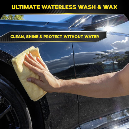Meguiar's Ultimate Waterless Wash & Wax, Scratch-Free Waterless Car Cleaning Spray That Makes Detailing Quick and Easy, 2-in-1 Cleaner and Protection to Help Your Ride Shine, 26 Oz