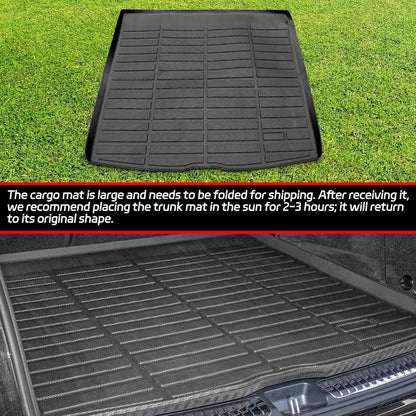 Cargo Liner Compatible with 2015-2024 Ford Edge Cargo Mat，All Weather Protection Trunk Liner Rear Trunk mat，Black