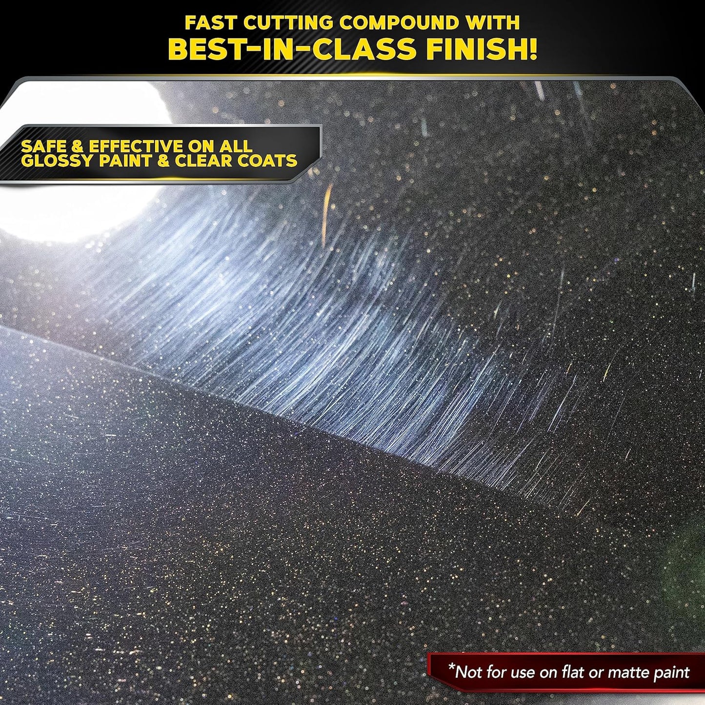 Meguiar’s Mirror Glaze M105 Ultra-Cut Compound, Car Rubbing Compound for Removing Scratches and Heavy Swirls While Adding Shine, Safe and Effective on All Glossy Car Paint and Clear Coats, 8 oz
