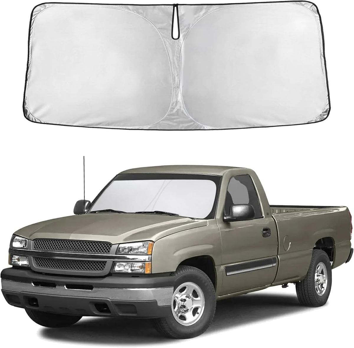 Windshield Sun Shade, Foldable Car Window Shades, 280T Visor Shade - Colors C