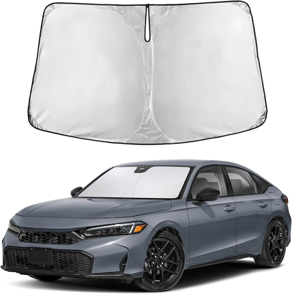 Windshield Sun Shade, Foldable Car Window Shades, 280T Visor Shade - Colors C