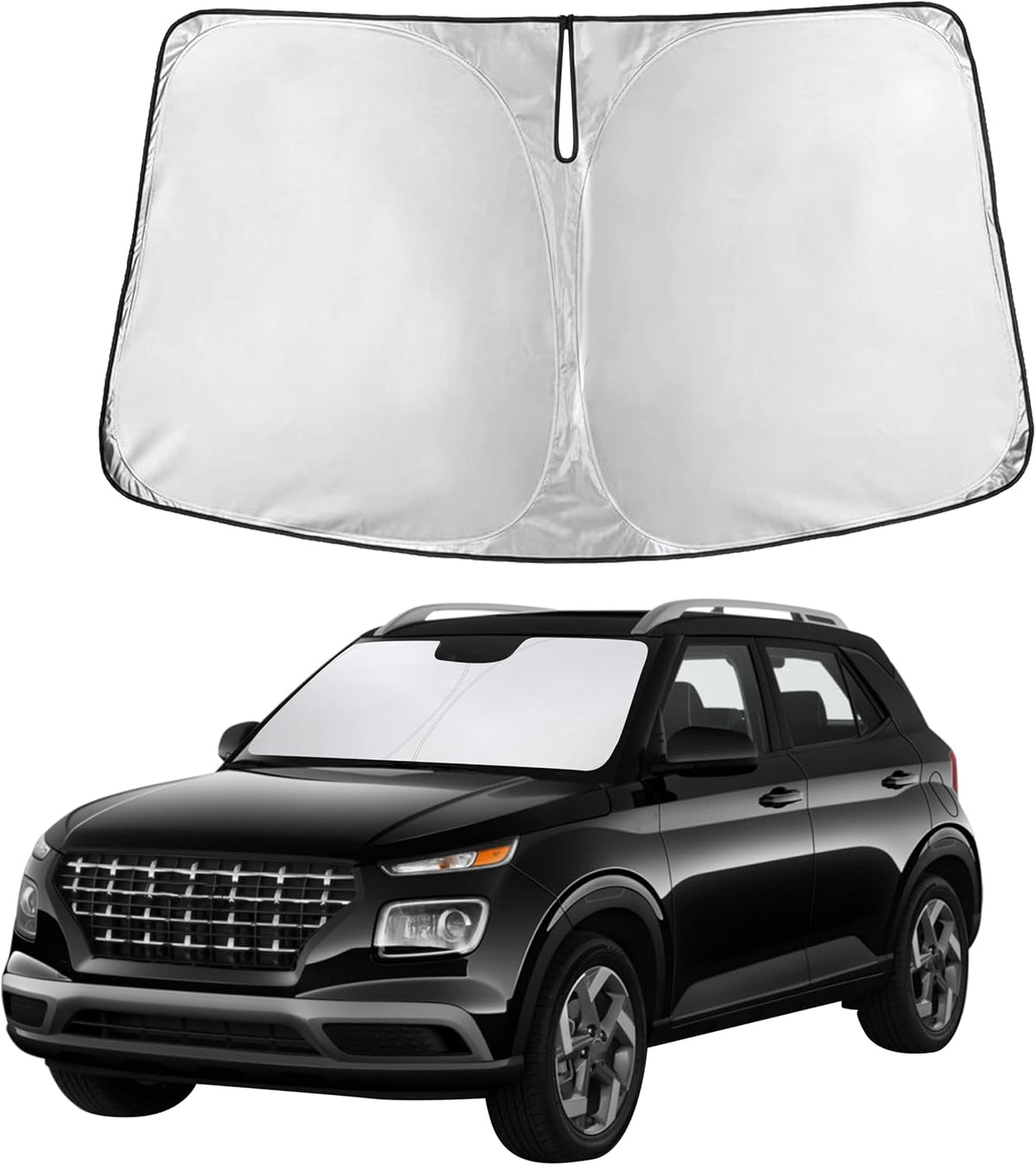 Windshield Sun Shade, Foldable Car Window Shades, 280T Visor Shade - Colors C