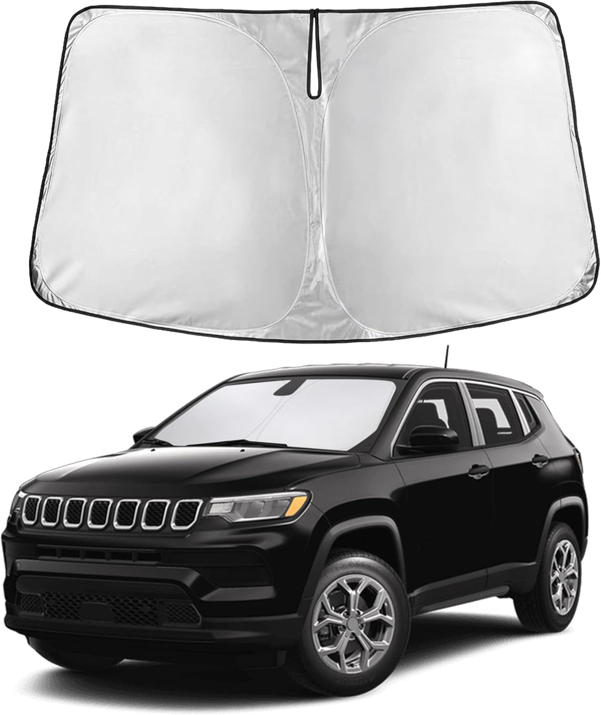 Windshield Sun Shade, Foldable Car Window Shades, 280T Visor Shade - Colors C