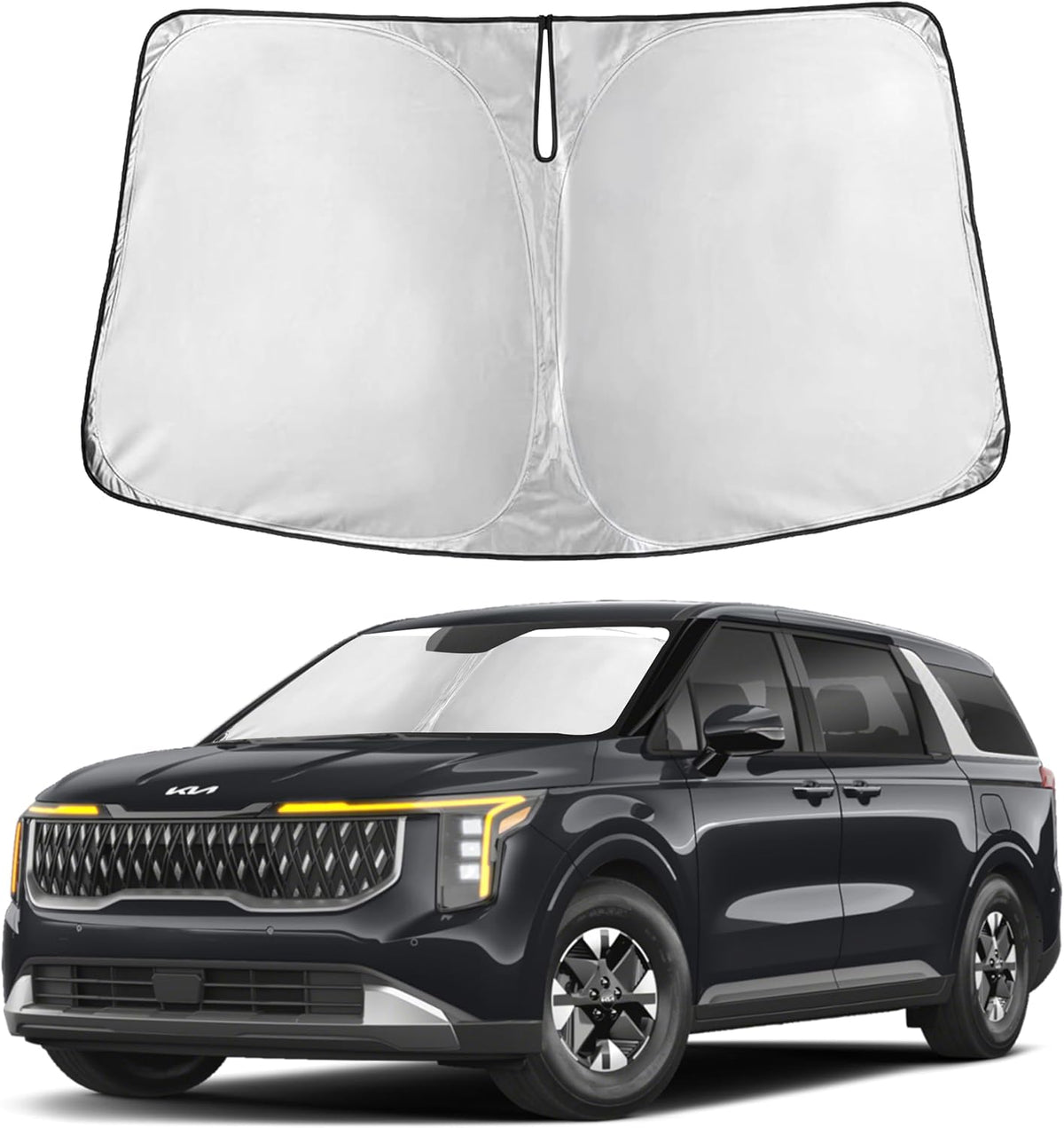Windshield Sun Shade, Foldable Car Window Shades, 280T Visor Shade - Colors C