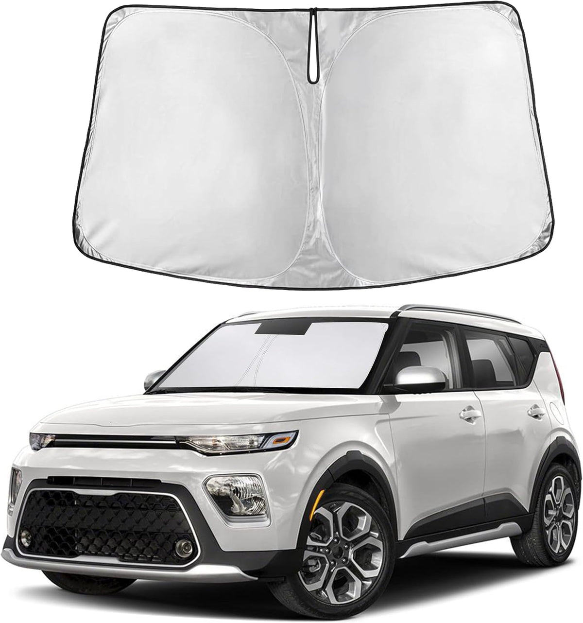 Windshield Sun Shade, Foldable Car Window Shades, 280T Visor Shade - Colors C