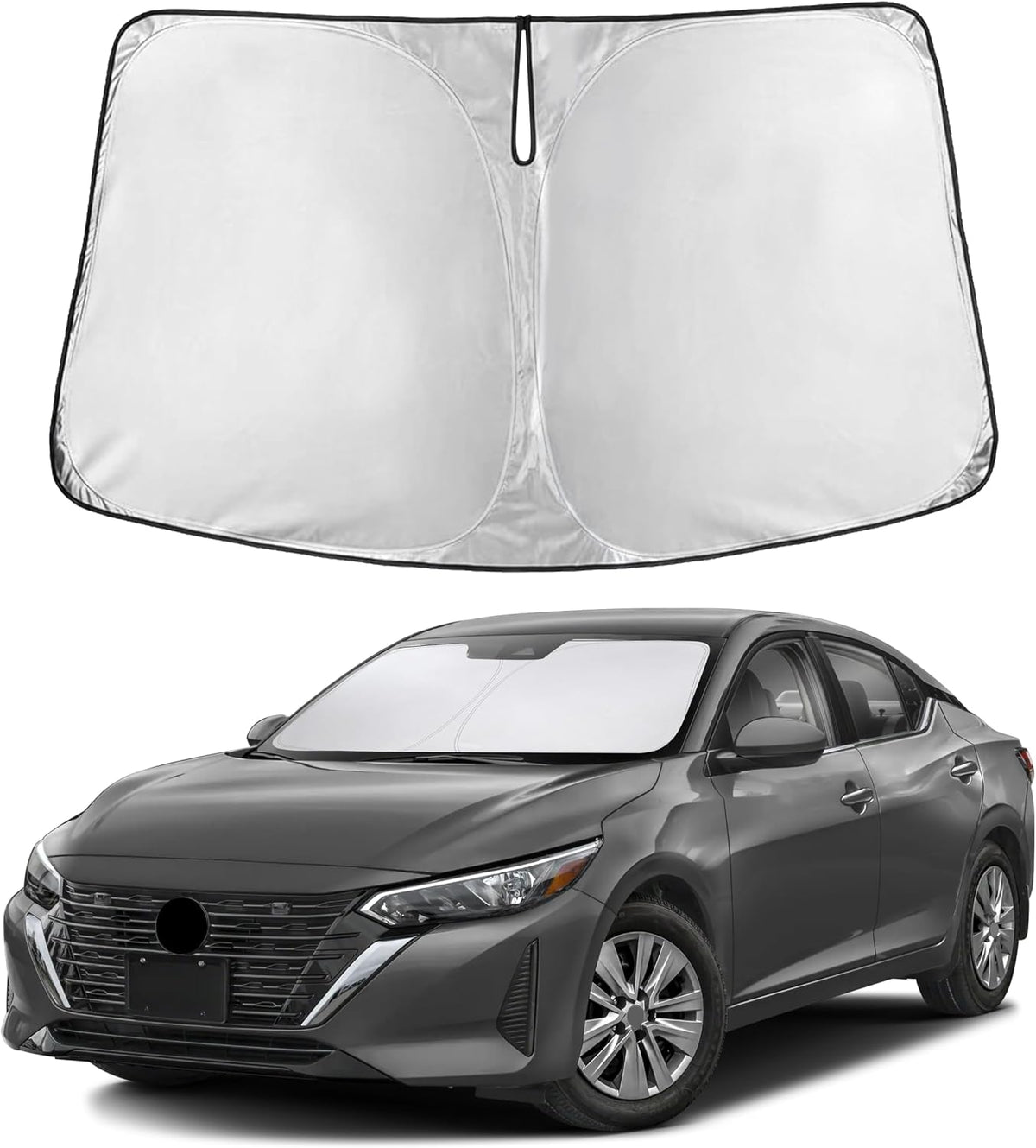Windshield Sun Shade, Foldable Car Window Shades, 280T Visor Shade - Colors C