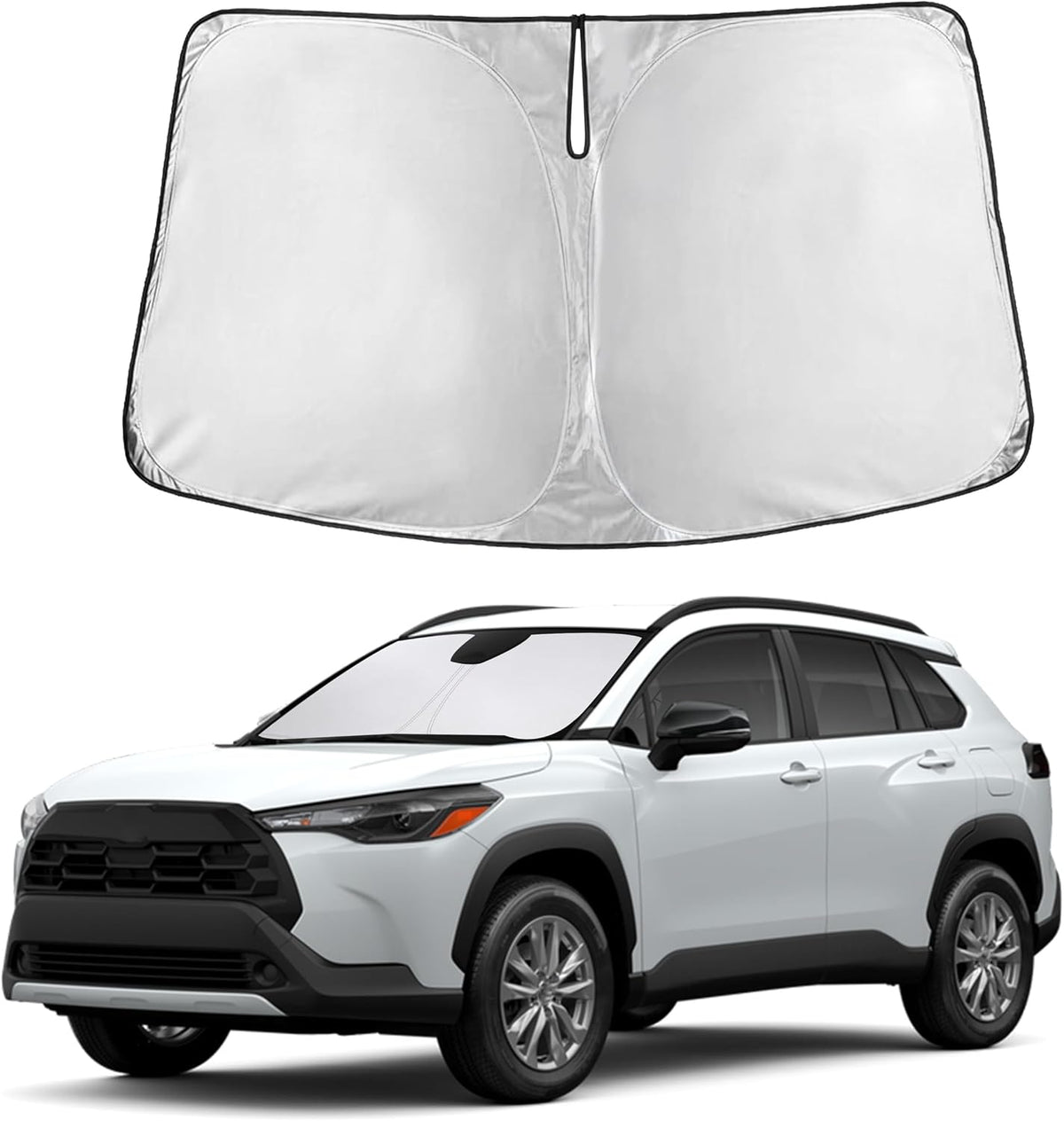 Windshield Sun Shade, Foldable Car Window Shades, 280T Visor Shade - Colors C