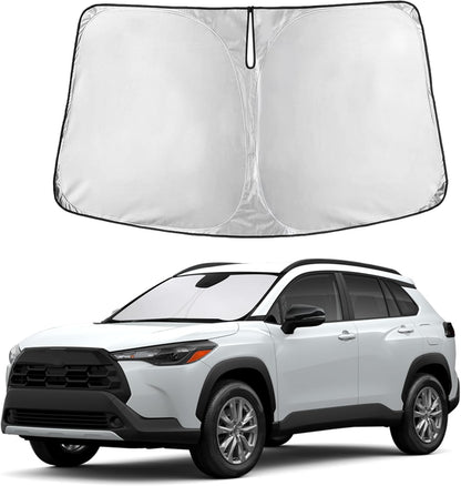 Windshield Sun Shade, Foldable Car Window Shades, 280T Visor Shade - Colors C