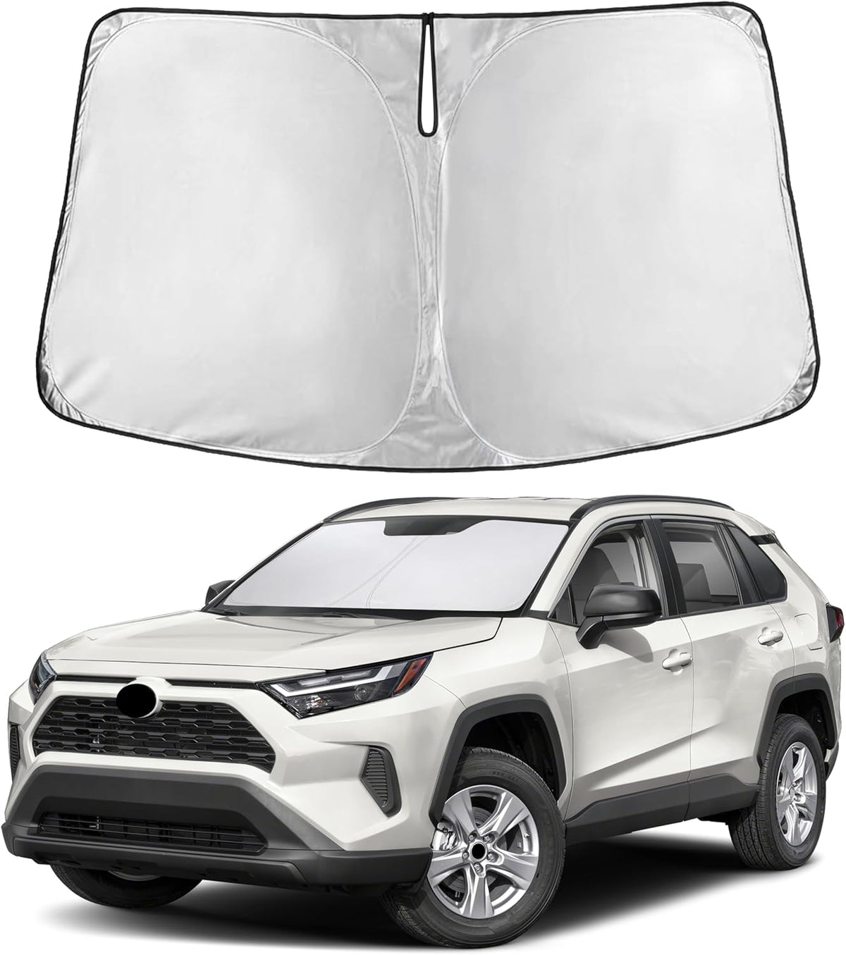 Windshield Sun Shade, Foldable Car Window Shades, 280T Visor Shade - Colors C