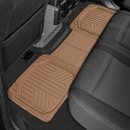Motor Trend FlexToughXL Floor Mats for Cars Full Set, All-Weather Rubber Automotive Floor Mats, Waterproof Heavy Duty Car Mats, Flexible Floor Liners for Car Truck Van SUV, Car Floor Mats (Black)