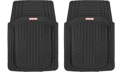 Motor Trend FlexToughXL Floor Mats for Cars Full Set, All-Weather Rubber Automotive Floor Mats, Waterproof Heavy Duty Car Mats, Flexible Floor Liners for Car Truck Van SUV, Car Floor Mats (Black)