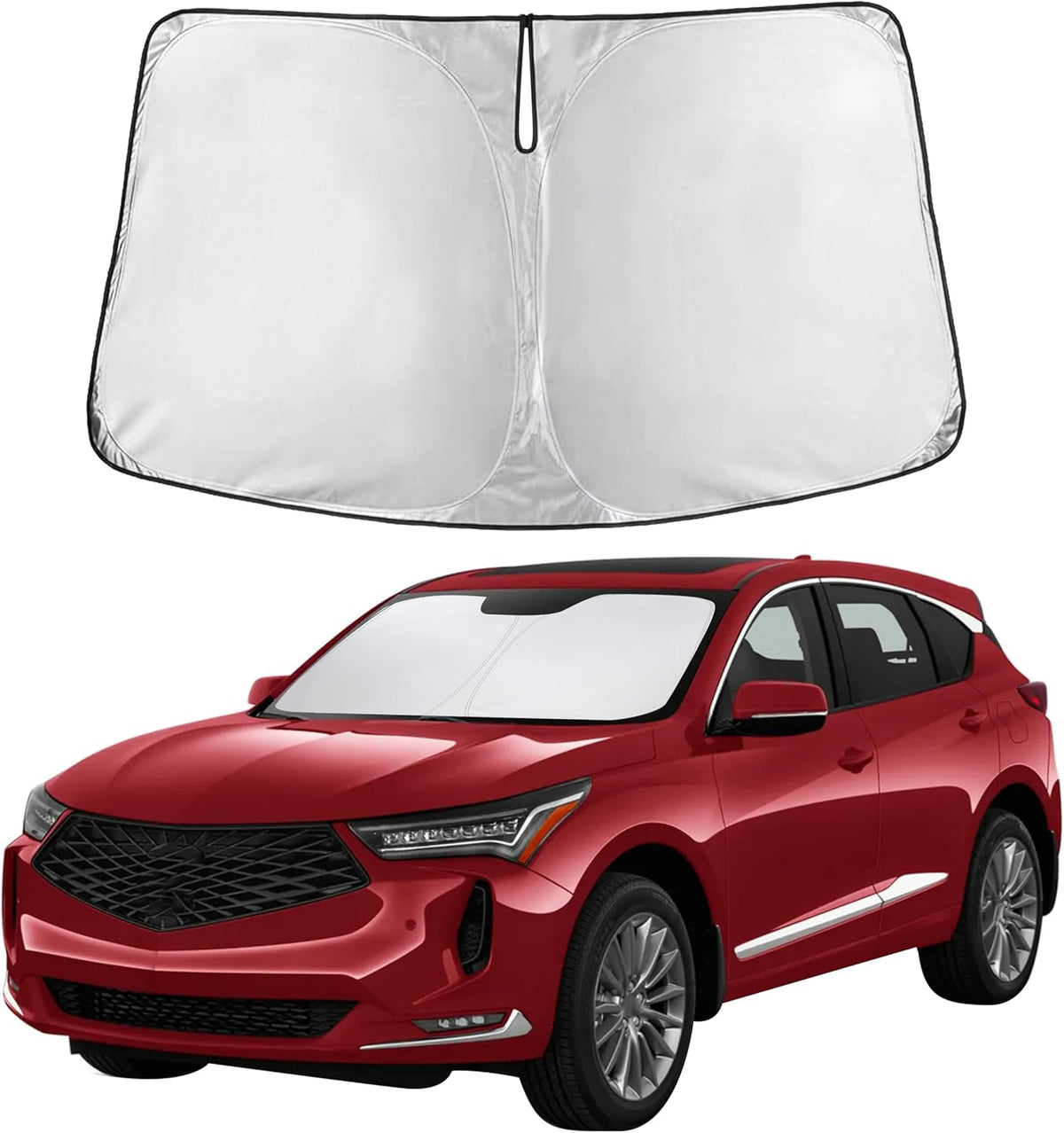 Windshield Sun Shade, Foldable Car Window Shades, 280T Visor Shade - Colors D