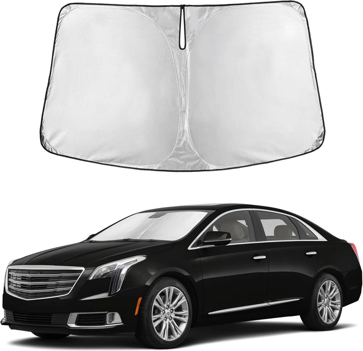 Windshield Sun Shade, Foldable Car Window Shades, 280T Visor Shade - Colors D