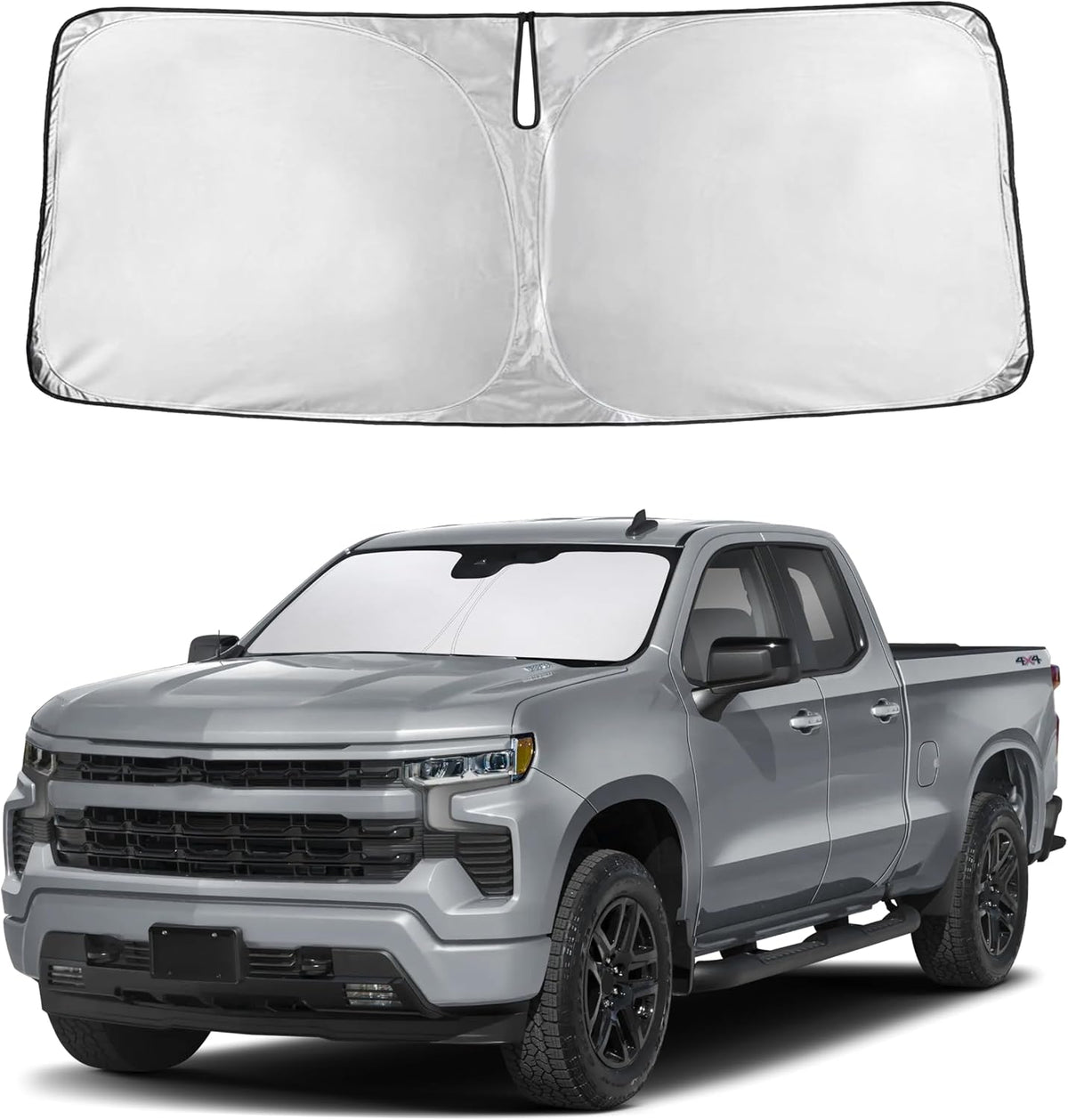 Windshield Sun Shade, Foldable Car Window Shades, 280T Visor Shade - Colors D