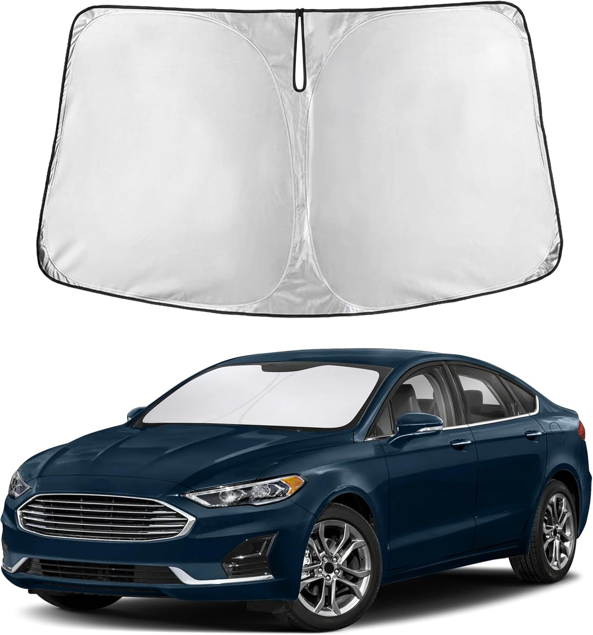 Windshield Sun Shade, Foldable Car Window Shades, 280T Visor Shade - Colors D