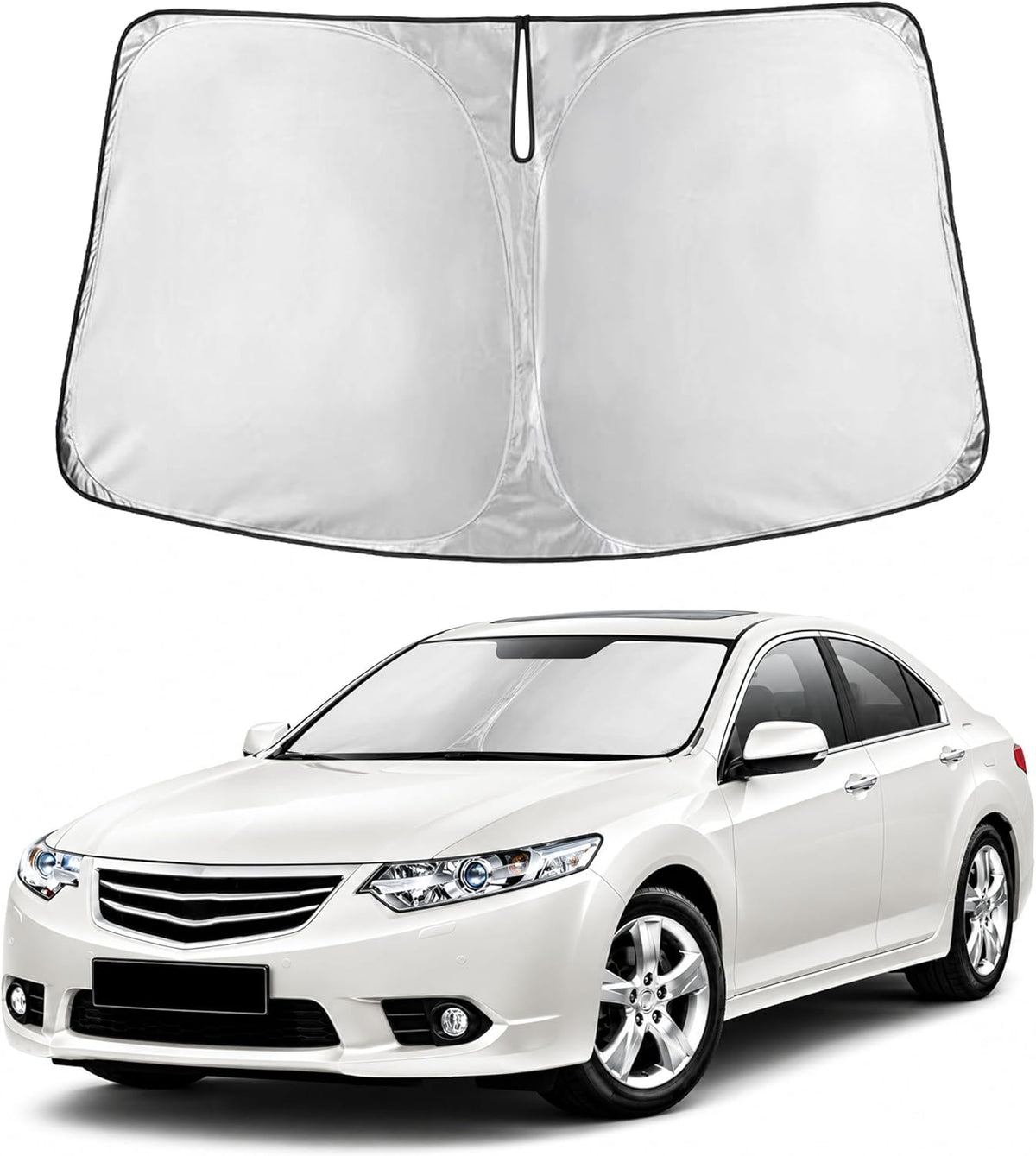 Windshield Sun Shade, Foldable Car Window Shades, 280T Visor Shade - Colors D