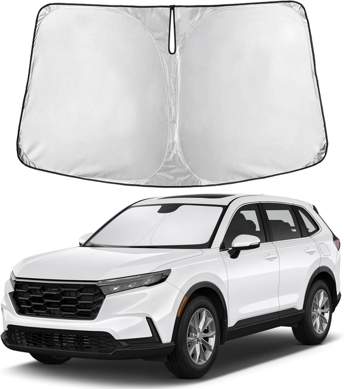 Windshield Sun Shade, Foldable Car Window Shades, 280T Visor Shade - Colors D