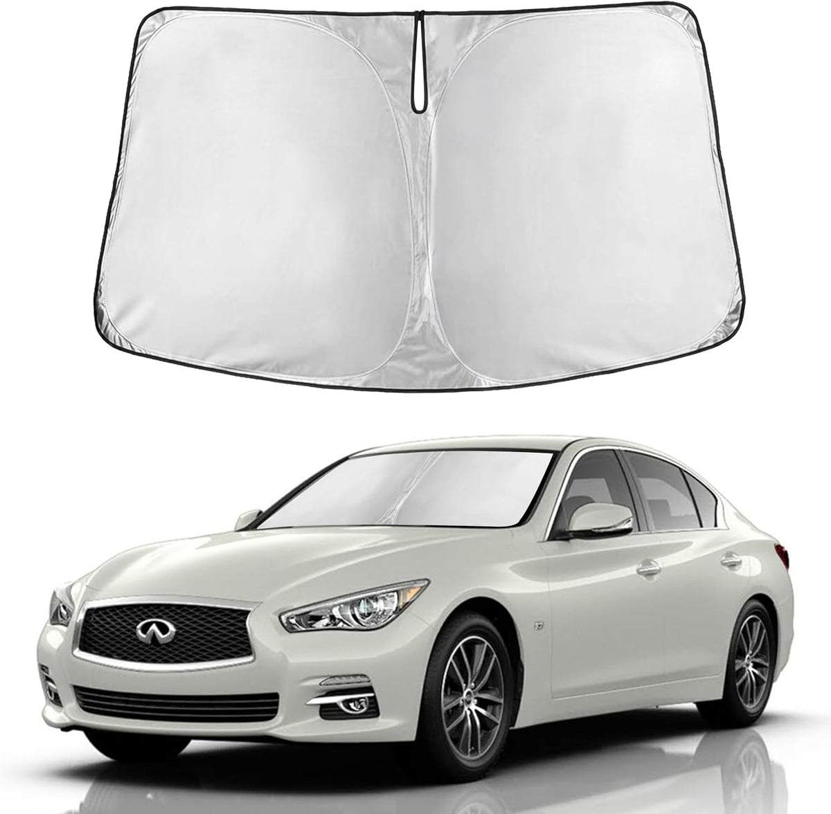 Windshield Sun Shade, Foldable Car Window Shades, 280T Visor Shade - Colors D