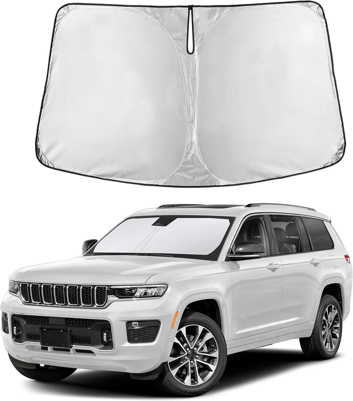 Windshield Sun Shade, Foldable Car Window Shades, 280T Visor Shade - Colors D