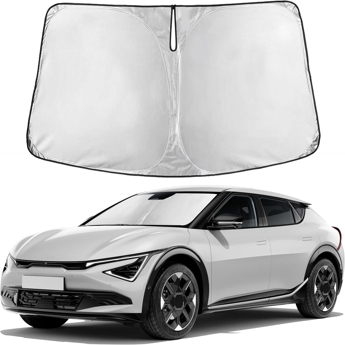 Windshield Sun Shade, Foldable Car Window Shades, 280T Visor Shade - Colors D
