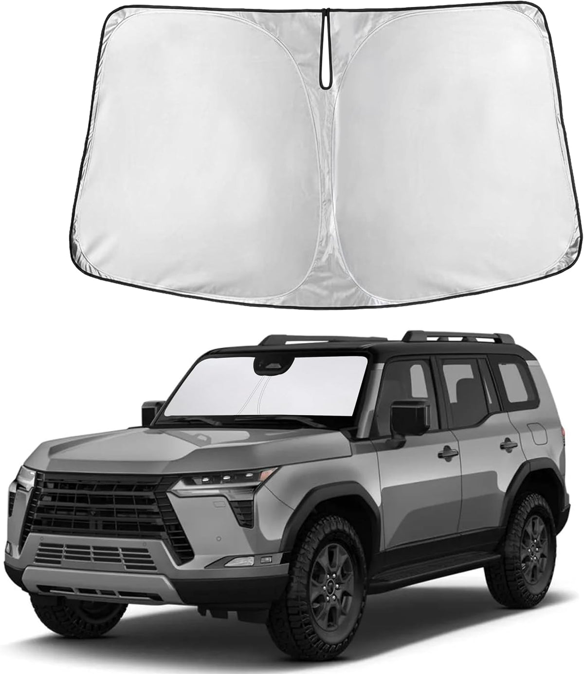 Windshield Sun Shade, Foldable Car Window Shades, 280T Visor Shade - Colors D