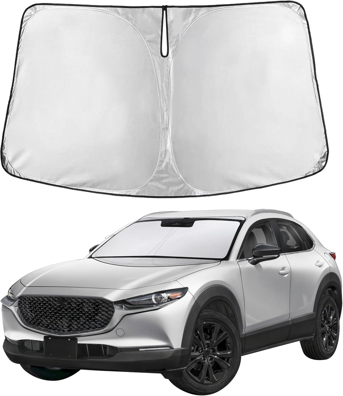 Windshield Sun Shade, Foldable Car Window Shades, 280T Visor Shade - Colors D