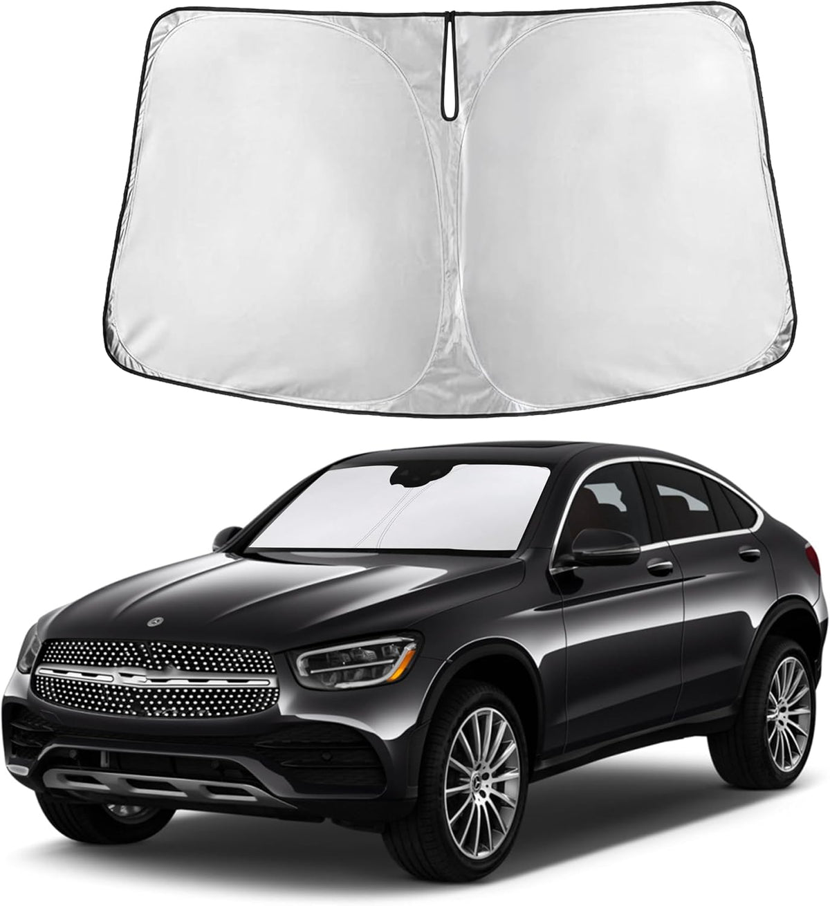 Windshield Sun Shade, Foldable Car Window Shades, 280T Visor Shade - Colors D
