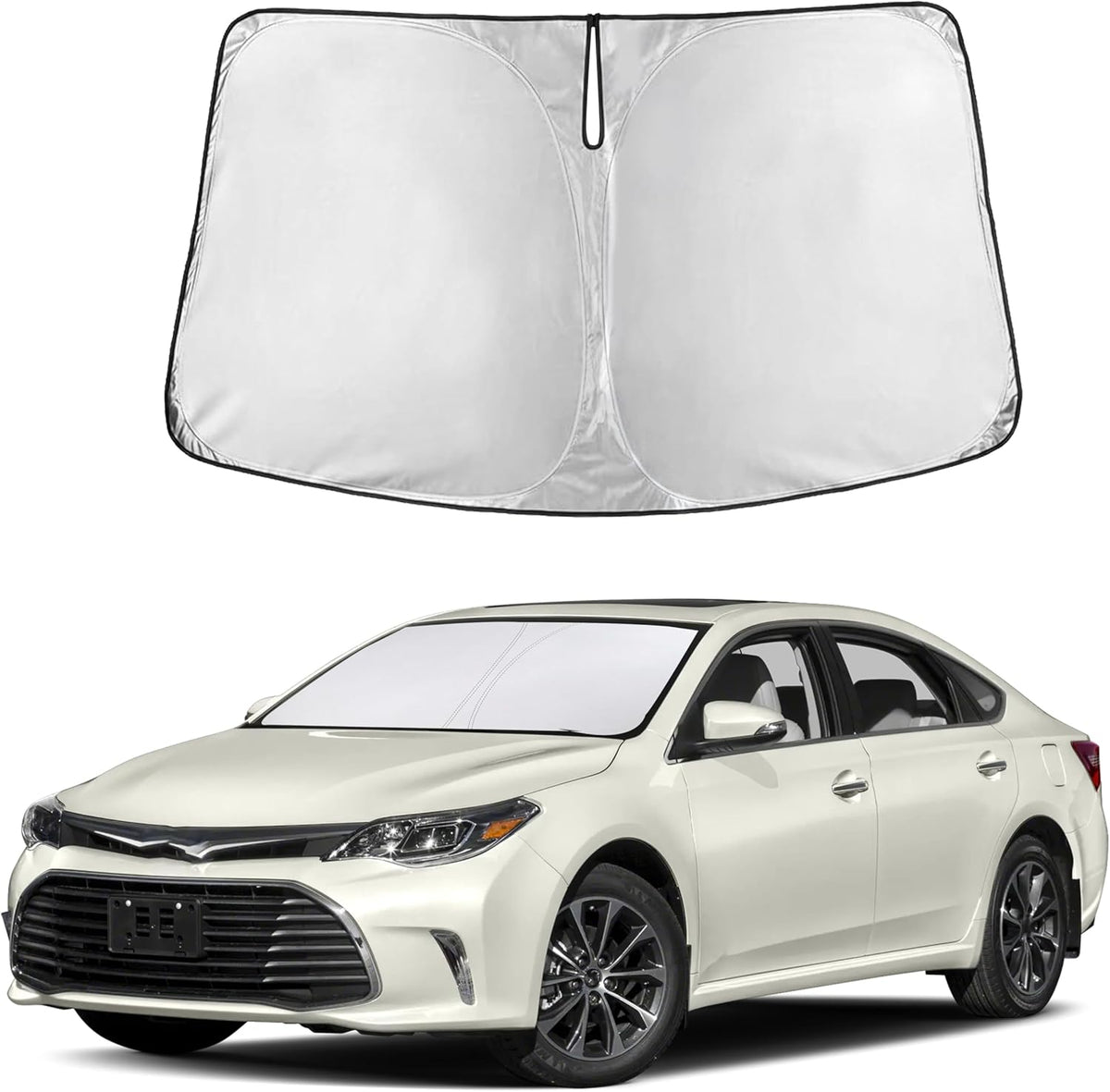 Windshield Sun Shade, Foldable Car Window Shades, 280T Visor Shade - Colors D