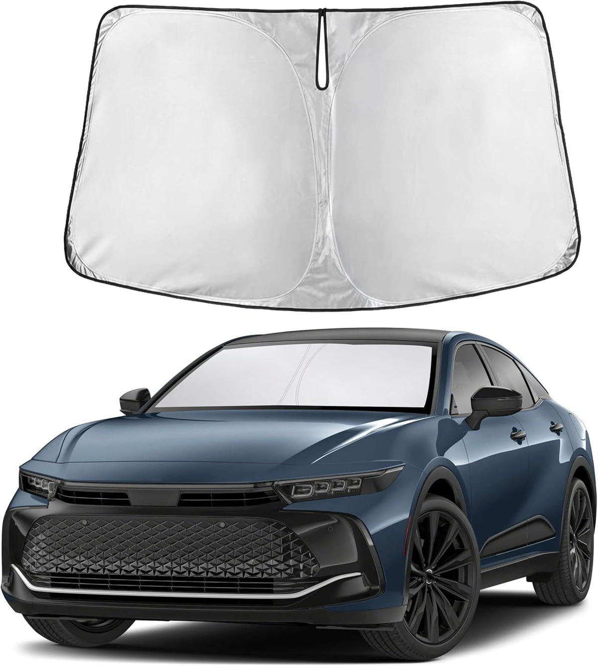 Windshield Sun Shade, Foldable Car Window Shades, 280T Visor Shade - Colors D
