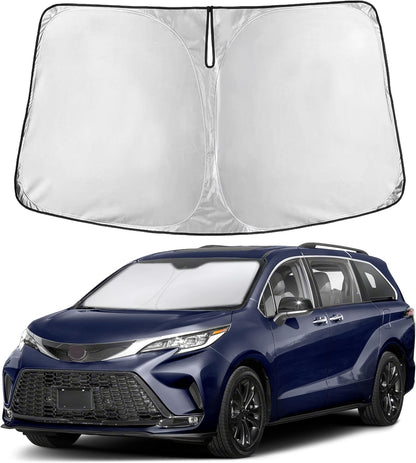 Windshield Sun Shade, Foldable Car Window Shades, 280T Visor Shade - Colors D