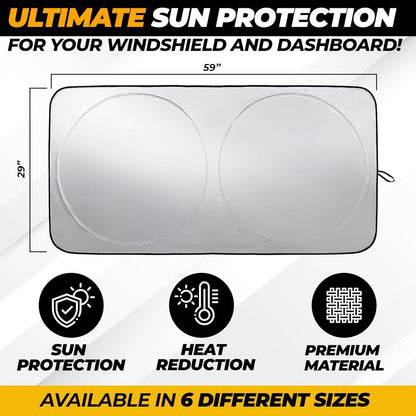 Windshield Sun Shade, Foldable Car Window Shades, 280T Visor Shade - Colors D