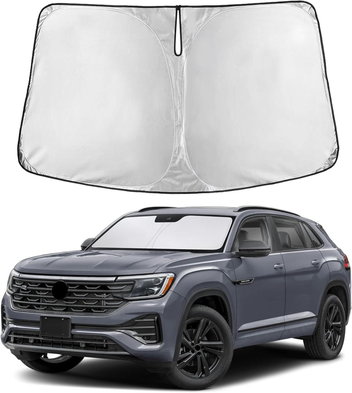 Windshield Sun Shade, Foldable Car Window Shades, 280T Visor Shade - Colors D