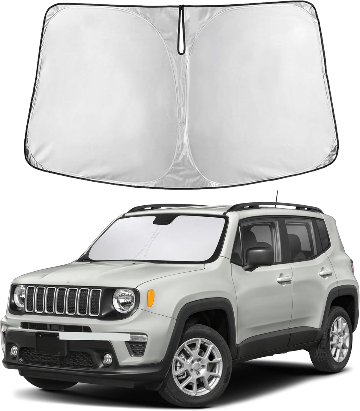 Windshield Sun Shade, Foldable Car Window Shades, 280T Visor Shade - Colors F