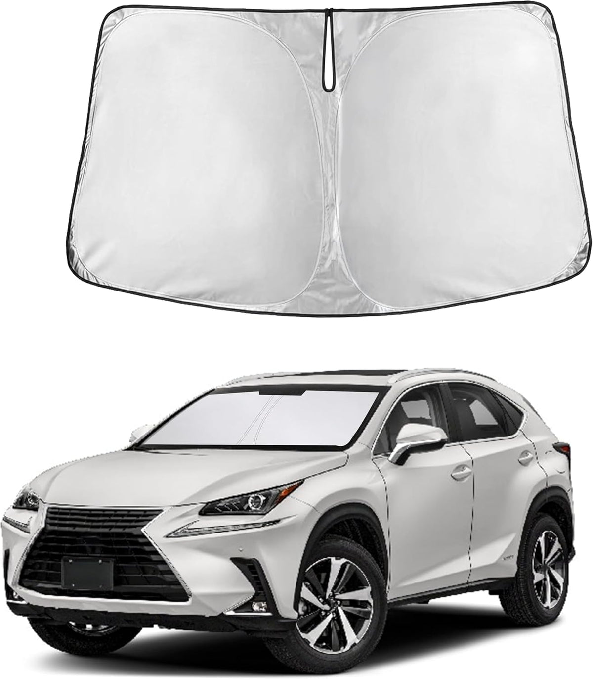 Windshield Sun Shade, Foldable Car Window Shades, 280T Visor Shade - Colors F