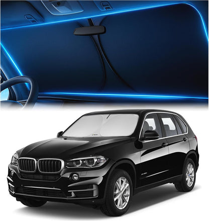 Windshield Sun Shade for Dodge RAM 1500 2019-2023 2024 2025 2026, Foldable Car Window Sunshade, Heat & UV Visor Cover, Reflective Front Shades Accessories - Colors D