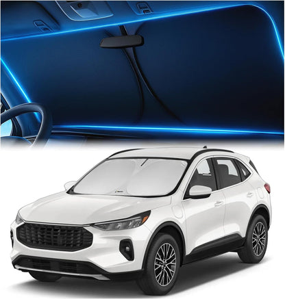 Windshield Sun Shade for Dodge RAM 1500 2019-2023 2024 2025 2026, Foldable Car Window Sunshade, Heat & UV Visor Cover, Reflective Front Shades Accessories - Colors C
