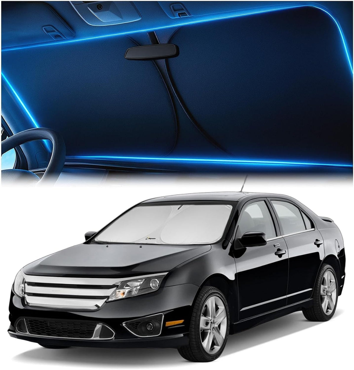 Windshield Sun Shade for Dodge RAM 1500 2019-2023 2024 2025 2026, Foldable Car Window Sunshade, Heat & UV Visor Cover, Reflective Front Shades Accessories - Colors C