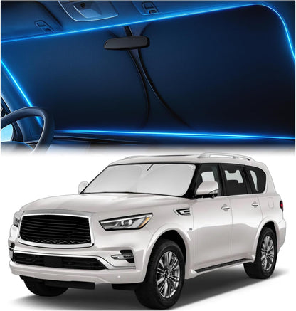 Windshield Sun Shade for Dodge RAM 1500 2019-2023 2024 2025 2026, Foldable Car Window Sunshade, Heat & UV Visor Cover, Reflective Front Shades Accessories - Colors C