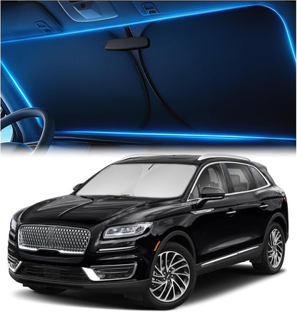 Windshield Sun Shade for Dodge RAM 1500 2019-2023 2024 2025 2026, Foldable Car Window Sunshade, Heat & UV Visor Cover, Reflective Front Shades Accessories - Colors C