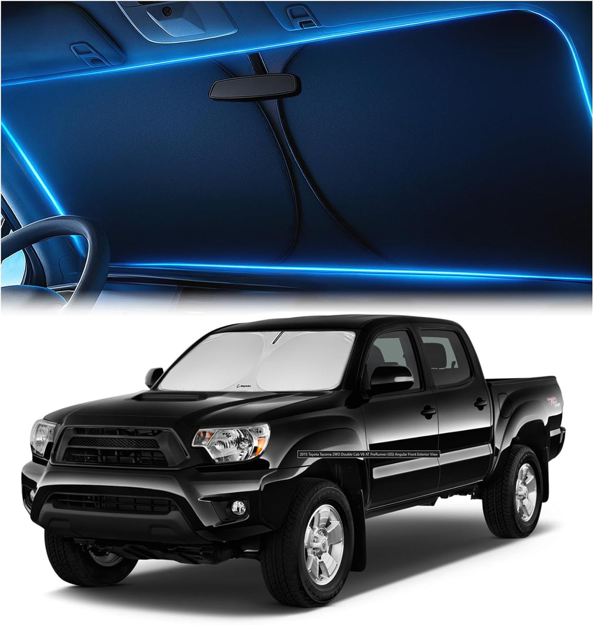 Windshield Sun Shade for Dodge RAM 1500 2019-2023 2024 2025 2026, Foldable Car Window Sunshade, Heat & UV Visor Cover, Reflective Front Shades Accessories - Colors C
