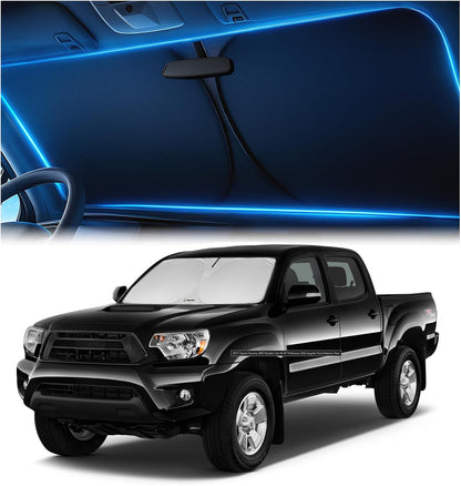 Windshield Sun Shade for Dodge RAM 1500 2019-2023 2024 2025 2026, Foldable Car Window Sunshade, Heat & UV Visor Cover, Reflective Front Shades Accessories - Colors C