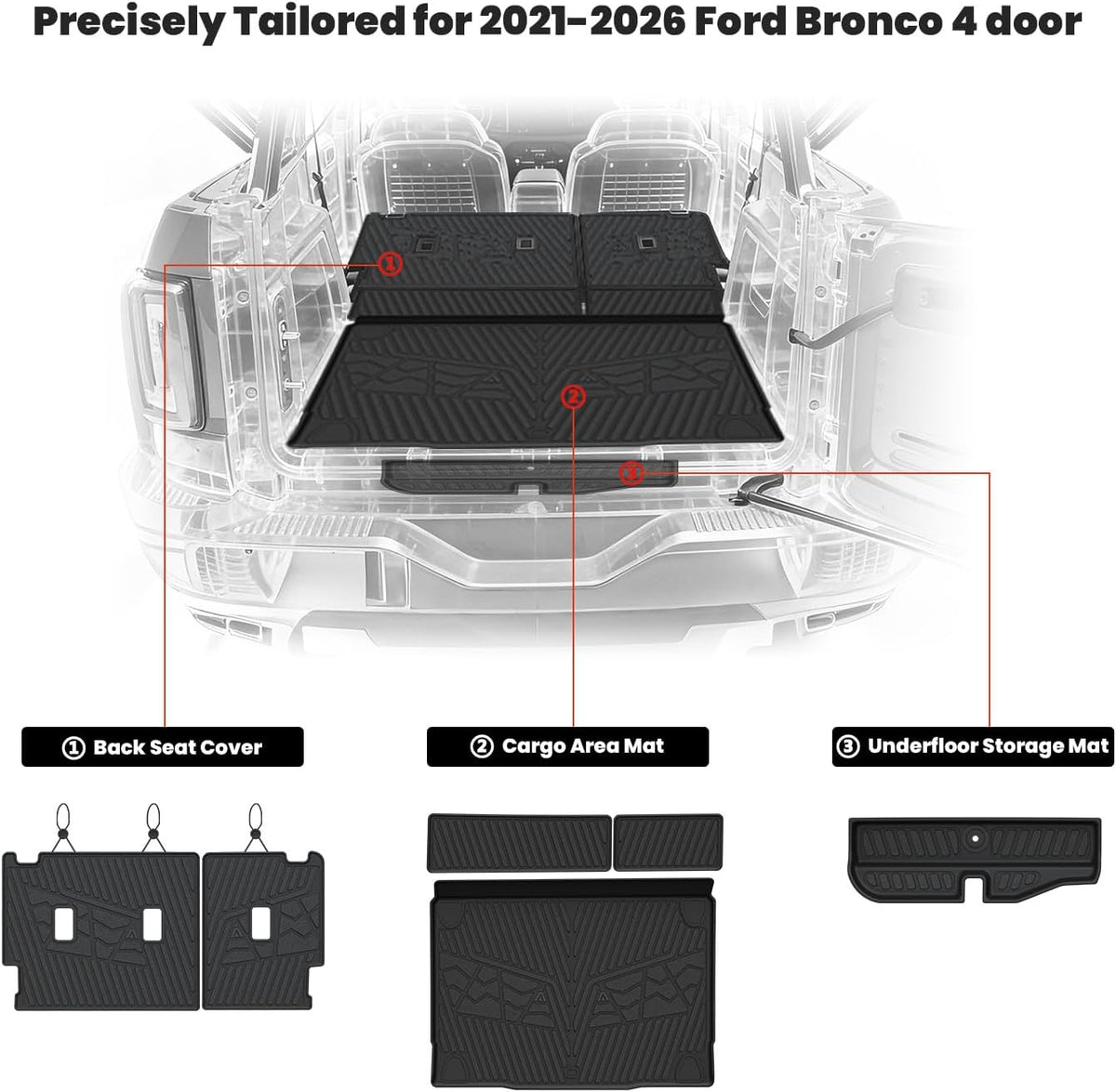 Cargo Liner for Honda CR-V 2023-2026 2027 (Gas & Hybrid & e:FCEV) - Colors C