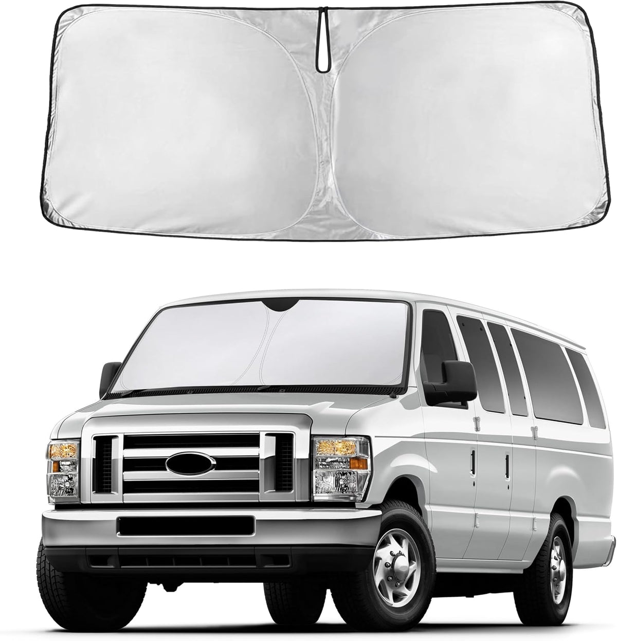 Windshield Sun Shade, Foldable Car Window Shades, 280T Visor Shade - Colors B