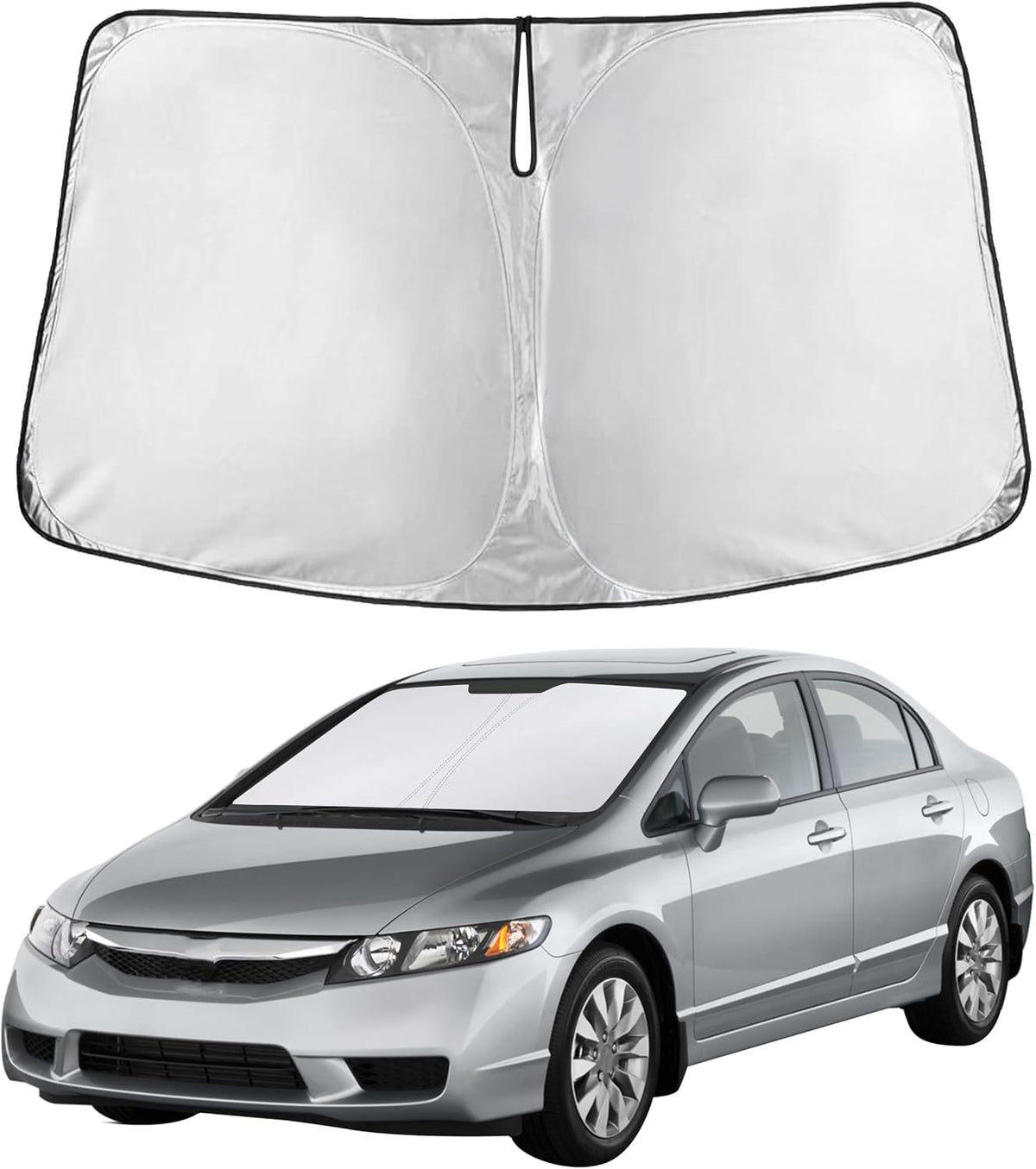 Windshield Sun Shade, Foldable Car Window Shades, 280T Visor Shade - Colors B