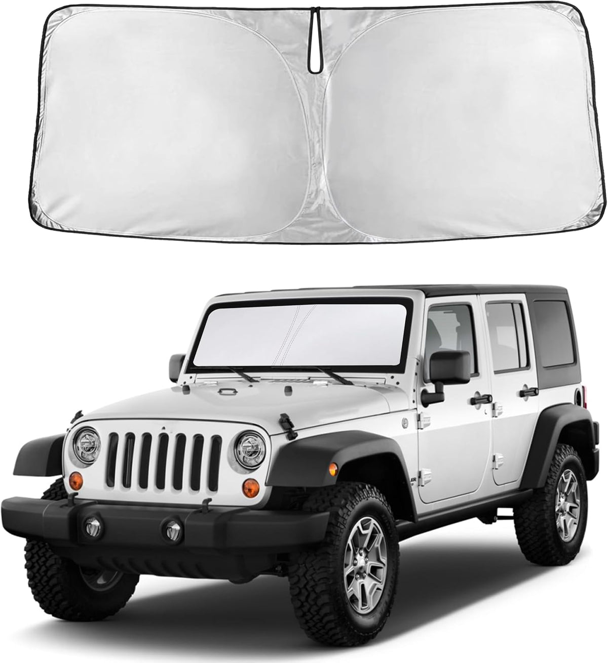 Windshield Sun Shade, Foldable Car Window Shades, 280T Visor Shade - Colors B