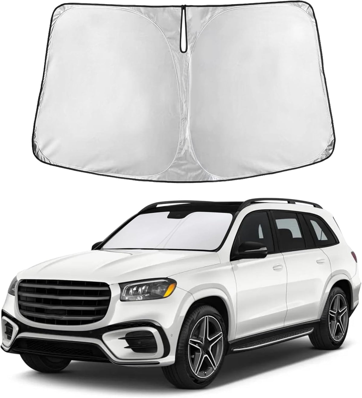 Windshield Sun Shade, Foldable Car Window Shades, 280T Visor Shade - Colors B