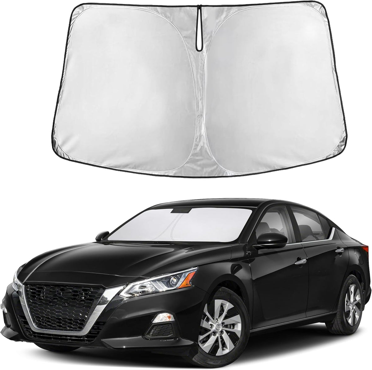 Windshield Sun Shade, Foldable Car Window Shades, 280T Visor Shade - Colors B