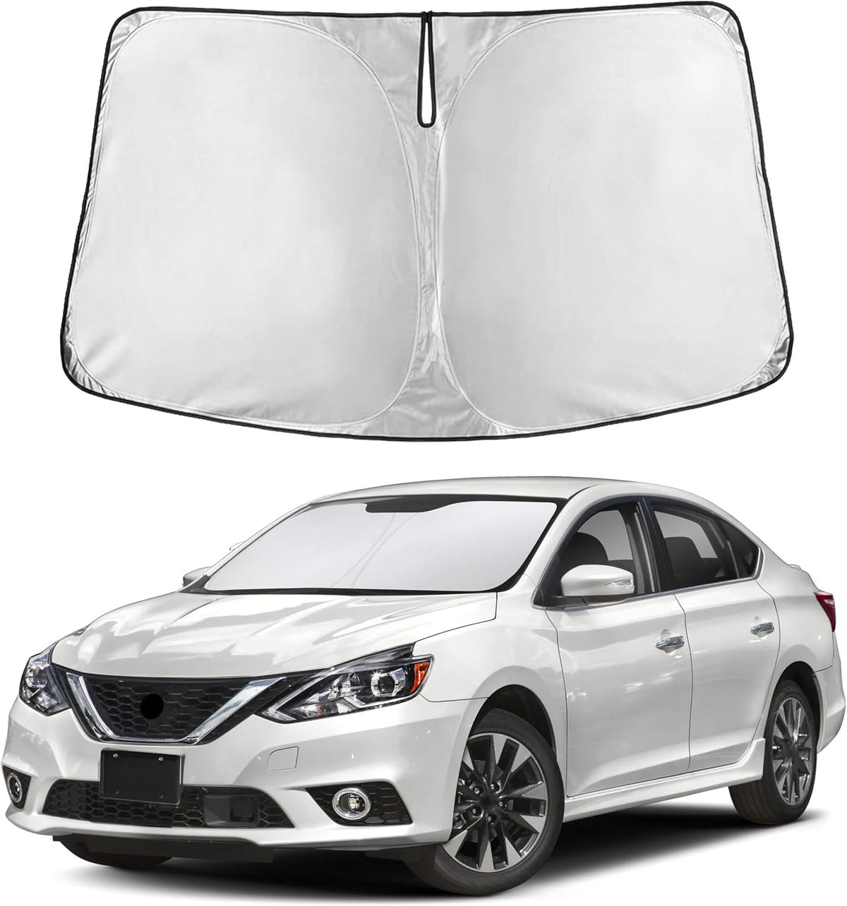 Windshield Sun Shade, Foldable Car Window Shades, 280T Visor Shade - Colors B